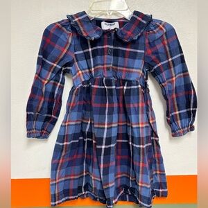 Old Navy Kids Plaid Dress - Blue Size 5T